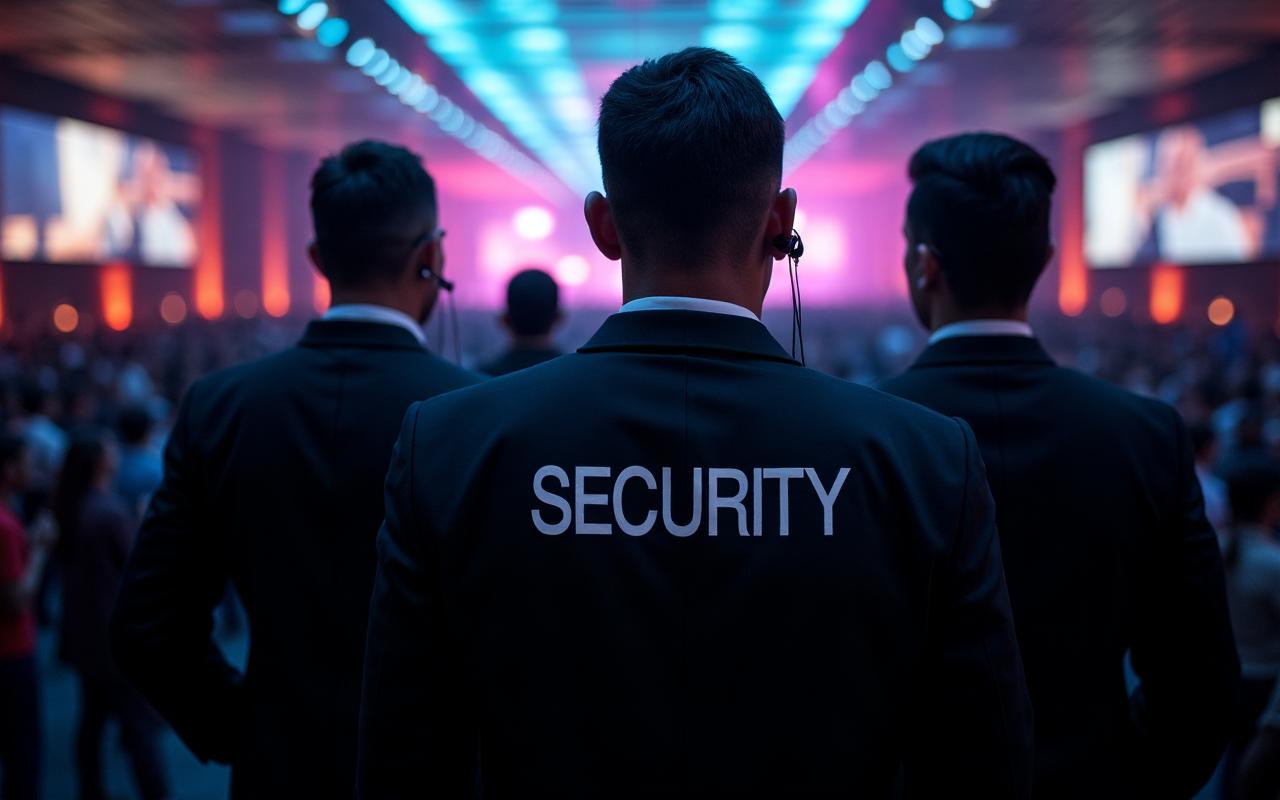 Agents de sécurité lors d'un événement