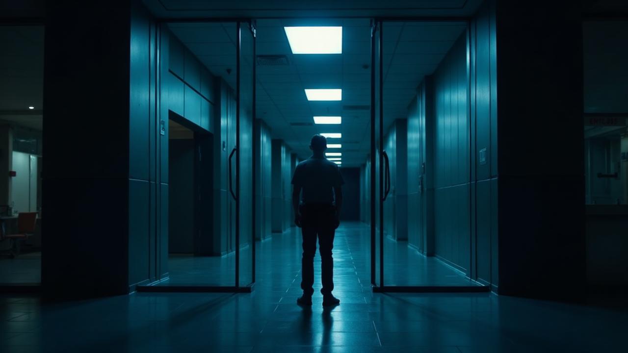 Agent de sécurité en surveillance d'un bâtiment